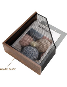 Soporte de Revistas de Madera Antigua ASIFMTHOT 26.5x9x33cm 2