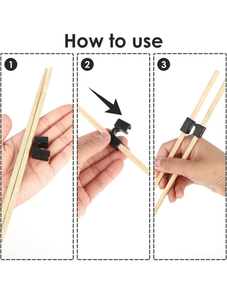 8 Ayudantes Reutilizables para Palillos TIESOME Negro