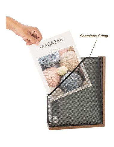 Soporte de Revistas de Madera Antigua ASIFMTHOT 26.5x9x33cm