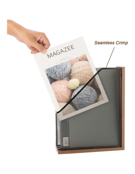 Soporte de Revistas de Madera Antigua ASIFMTHOT 26.5x9x33cm Soporte de Revistas de Madera Antigua ASIFMTHOT 26.5x9x33cm