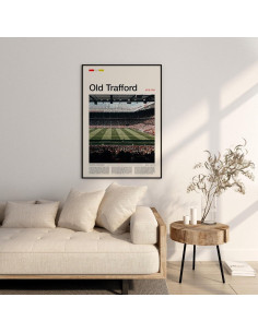Póster de Old Trafford en Lienzo 91x61 cm Sin Marco 2