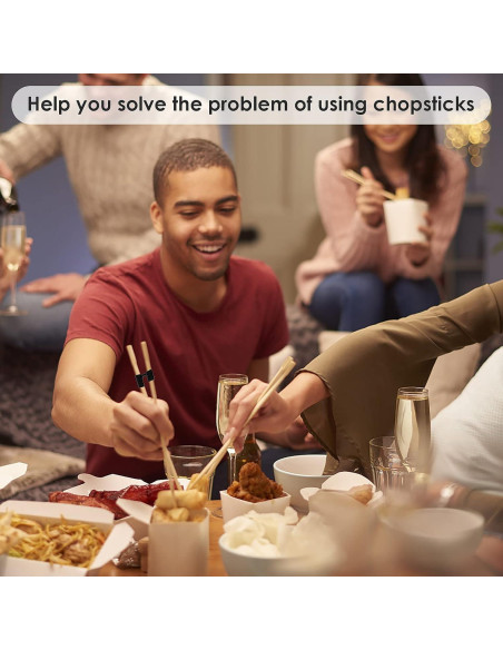 8 Ayudantes Reutilizables para Palillos TIESOME Negro