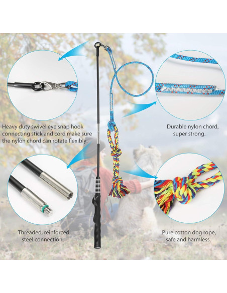 Palo de Coqueteo para Perros DIBBATU 83.82 cm Azul Palo de Coqueteo para Perros DIBBATU 83.82 cm Azul