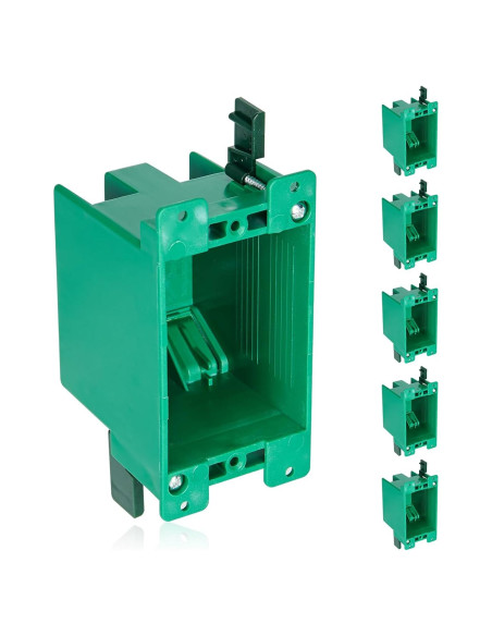 Paquete de 6 cajas eléctricas 1 gang CycevSun para yeso