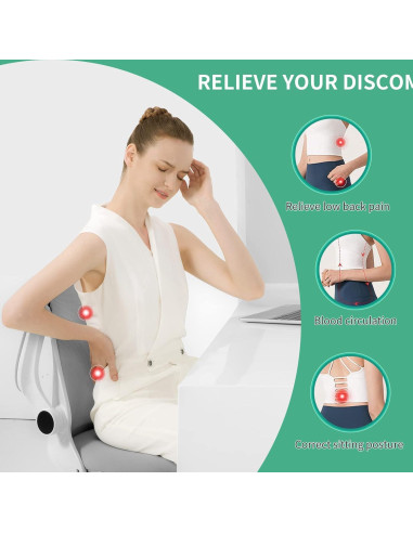 Almohada de Soporte Lumbar Ergonómica Seeknow - Espuma Viscoelástica