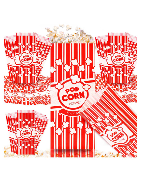 Bolsas de Palomitas de Papel Poppy - 100 Unidades 2 oz