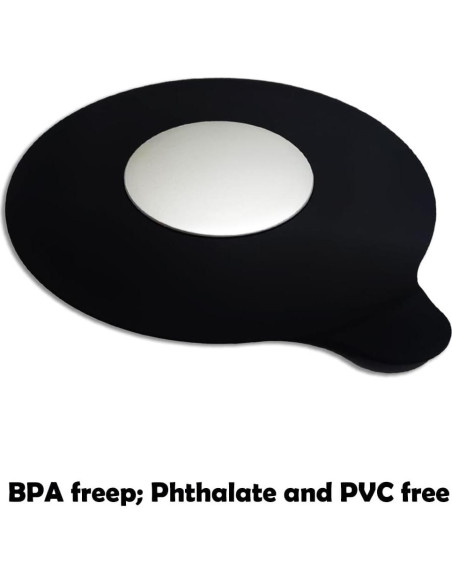 Tapón de desagüe de baño Seatery 12.7 cm silicona negro