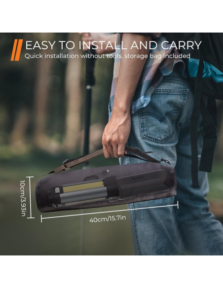 Luz de Camping Recargable Geisofu 2000 Lúmenes con Soporte