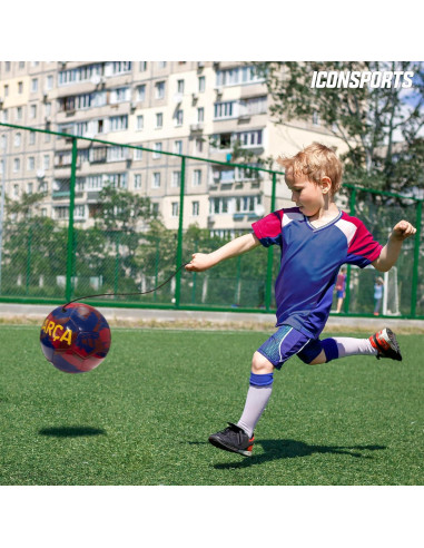 Balón de Fútbol Tamaño 5 Icon Sports FC Barcelona Azul