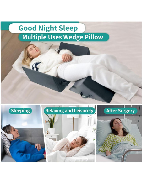 Juego de 3 Almohadas Cuña SJFFDP para Posicionamiento y Alivio Juego de 3 Almohadas Cuña SJFFDP para Posicionamiento y Alivio