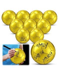 Balón de Fútbol Autografiado Dorado WinnerWhy Tamaño 2