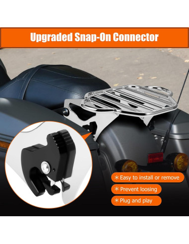 Soporte de Equipaje Desmontable Huabrve para Harley 2009-2024