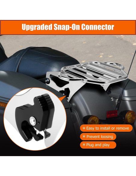 Soporte de Equipaje Desmontable Huabrve para Harley 2009-2024