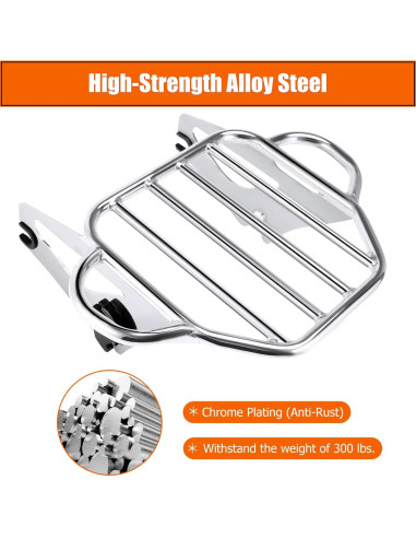 Soporte de Equipaje Desmontable Huabrve para Harley 2009-2024