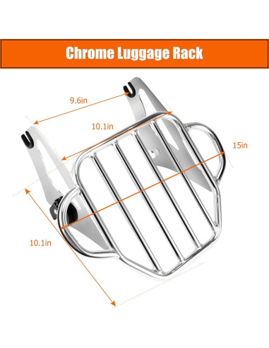 Soporte de Equipaje Desmontable Huabrve para Harley 2009-2024