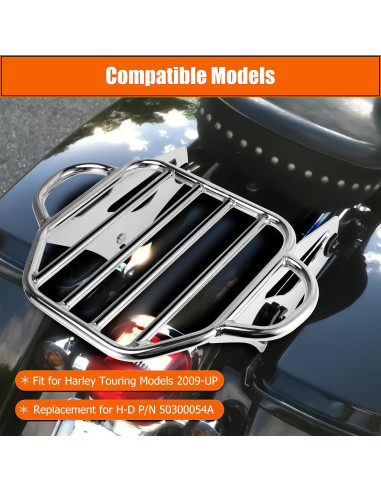 Soporte de Equipaje Desmontable Huabrve para Harley 2009-2024