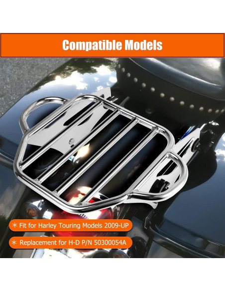 Soporte de Equipaje Desmontable Huabrve para Harley 2009-2024