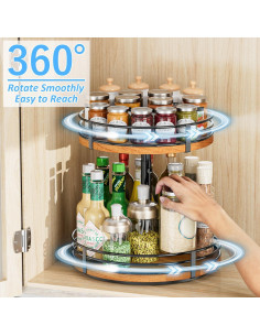 Organizador Giratorio OVICAR Lazy Susan 2 Niveles 30.48 cm 2