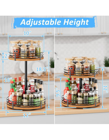 Organizador Giratorio OVICAR Lazy Susan 2 Niveles 30.48 cm