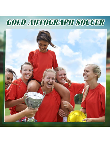 Balón de Fútbol Autografiado Dorado WinnerWhy Tamaño 2