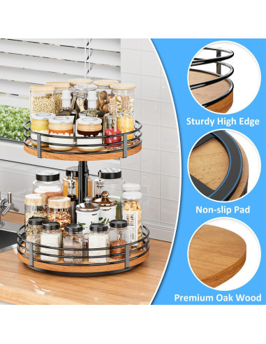 Organizador Giratorio OVICAR Lazy Susan 2 Niveles 30.48 cm