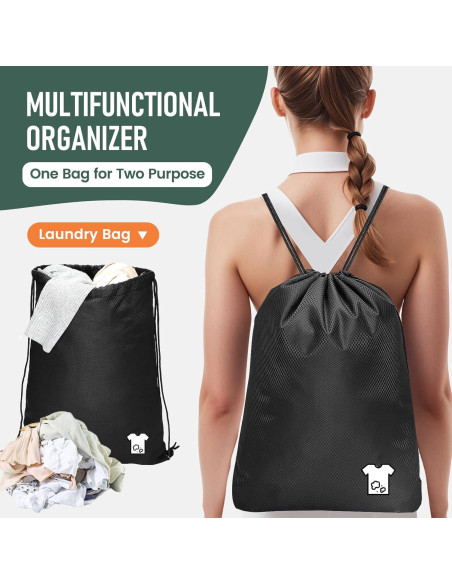 Juego de 6 Cubos de Compresión Samfolk para Viajes - Negro