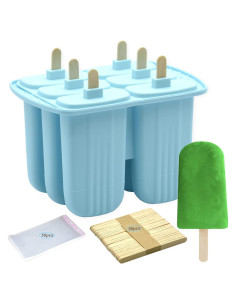 Moldes de Paletas de Silicona Bangp 6 Piezas Reutilizables