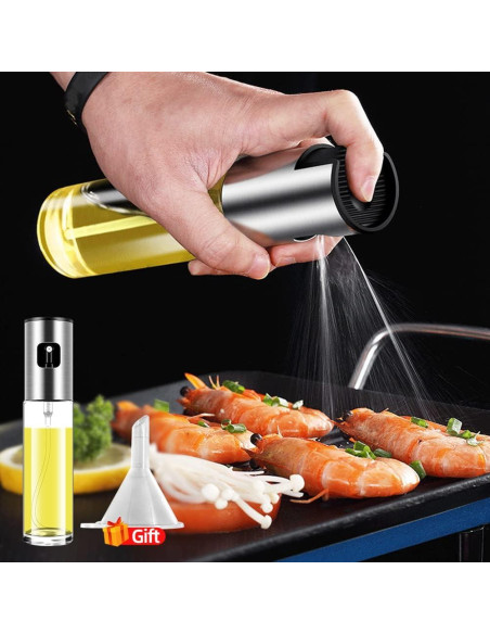 Pulverizador de Aceite Wayeept 100ml Acero Inoxidable Vidrio