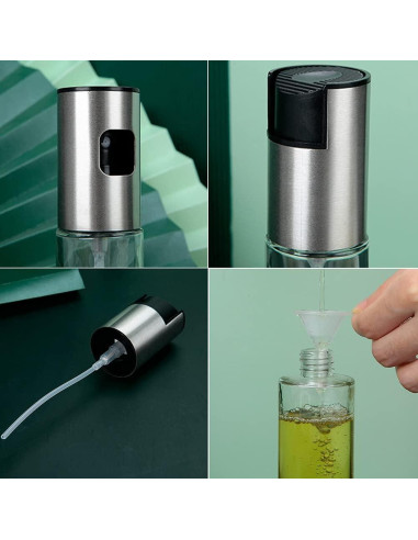 Pulverizador de Aceite Wayeept 100ml Acero Inoxidable Vidrio