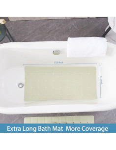 Alfombrilla de Baño Plegable Webos 91x45 cm Antideslizante Beige 2