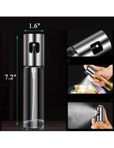 Pulverizador de Aceite Wayeept 100ml Acero Inoxidable Vidrio