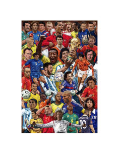 Póster Deportivo Leyendas del Fútbol 61x91 cm - Maradona, Messi