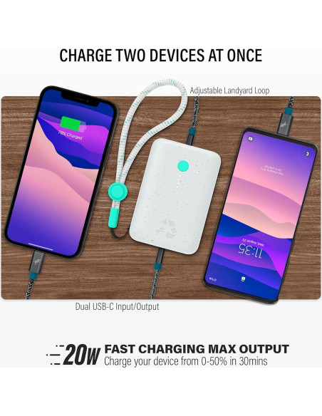 Cargador Portátil Nimble 10,000mAh Carga Rápida Dual USB-C Cargador Portátil Nimble 10,000mAh Carga Rápida Dual USB-C