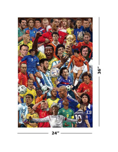Póster Deportivo Leyendas del Fútbol 61x91 cm - Maradona, Messi 2
