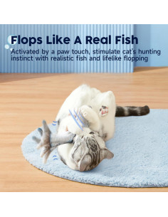 Juguete Interactivo para Gatos Potaroma Pez Flop 26.7cm 2