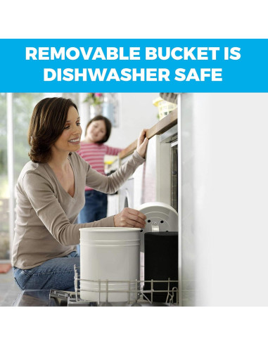 Cubo de Compostaje Interior 3L Cooler Kitchen Blanco Sin Olores