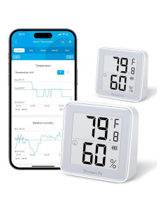 Termómetro e Higrómetro Bluetooth GoveeLife H5105, 2 Paquetes