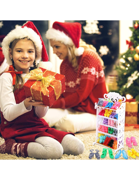 Zapatos de Muñeca JANYUN 30 Pares Varios Estilos 10 cm Zapatos de Muñeca JANYUN 30 Pares Varios Estilos 10 cm