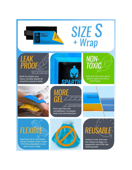 Paquete de Hielo Sparthos Pequeño con Funda - Compresa Gel Reutilizable