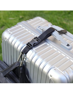 Correa de Equipaje Vividwise Negra Ajustable 46 cm con Gancho 2