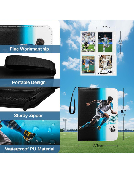 Carpeta de Tarjetas de Fútbol RONMONG 440 Bolsillos Premium