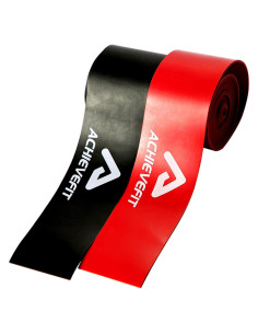 Banda de Compresión Muscular Achieve Fit - 1x Rojo y 1x Negro