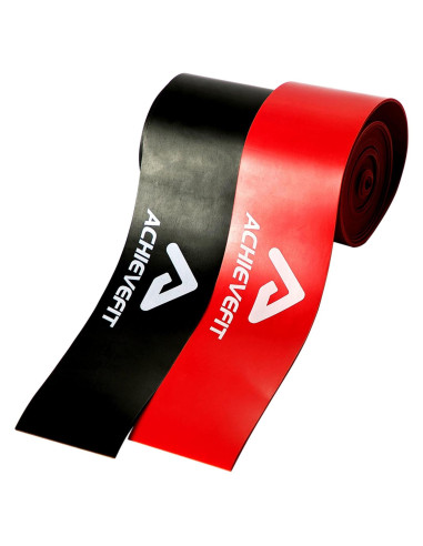Banda de Compresión Muscular Achieve Fit - 1x Rojo y 1x Negro