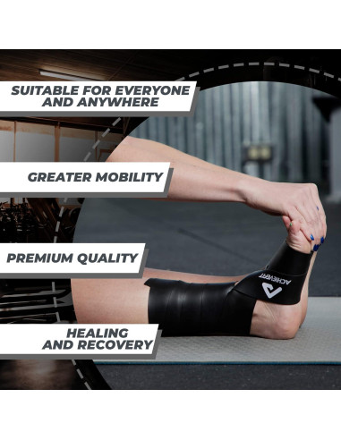 Banda de Compresión Muscular Achieve Fit - 1x Rojo y 1x Negro