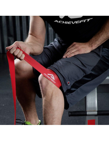 Banda de Compresión Muscular Achieve Fit - 1x Rojo y 1x Negro