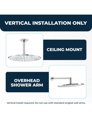 Cabezal de Ducha de Lluvia 30 cm HammerHead Showers Cromo