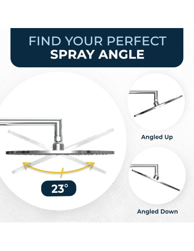 Cabezal de Ducha de Lluvia 30 cm HammerHead Showers Cromo