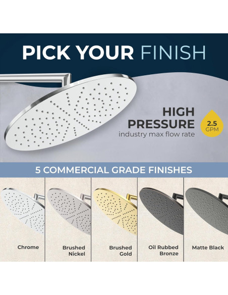 Cabezal de Ducha de Lluvia 30 cm HammerHead Showers Cromo Cabezal de Ducha de Lluvia 30 cm HammerHead Showers Cromo