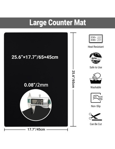 Alfombrilla de Silicona Ewen 65x45cm Resistente al Calor