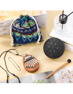 Set Mini Instrumentos Musicales Kalimba y Tambor de Acero 2